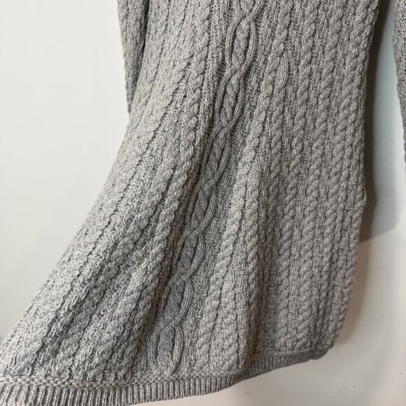 Aran Crafts Gray Cable Knit Cardigan - Picture 2 of 8